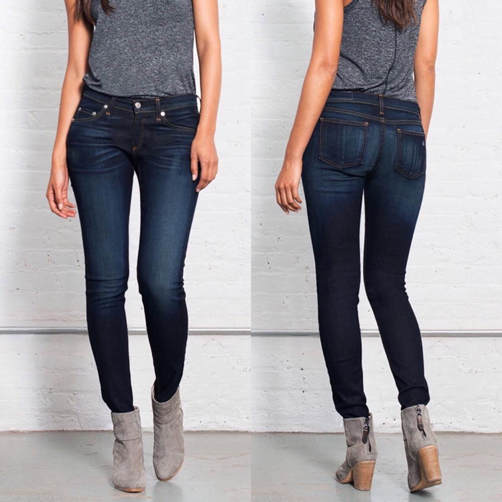 Rag and bone skinny blue jeans